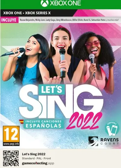 Let's Sing 2022 Xbox One, PAL box front