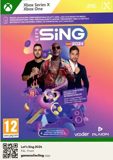 Let's Sing 2024 Xbox Series X, PAL box front
