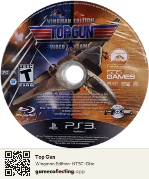 Top Gun PlayStation 3, NTSC disc