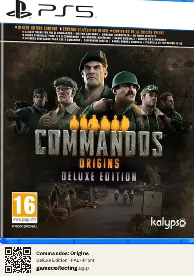 Commandos: Origins PlayStation 5, PAL box front