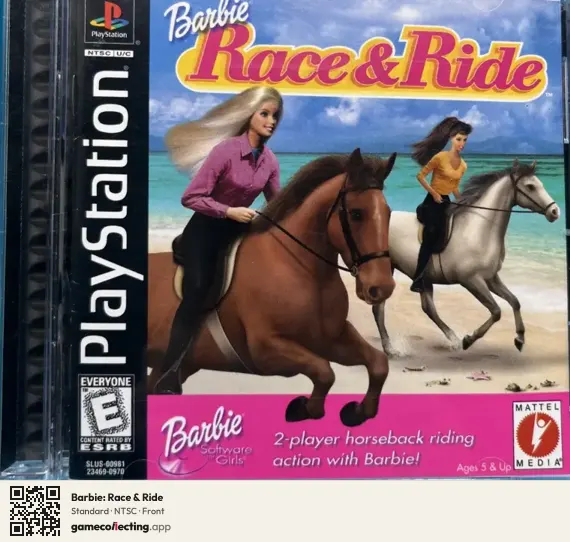 Barbie: Race & Ride PlayStation, NTSC box front
