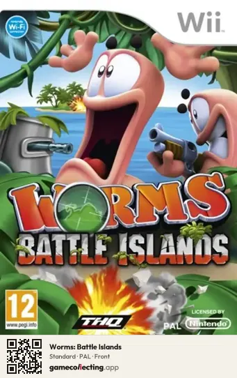 Worms: Battle Islands Nintendo Wii, PAL box front