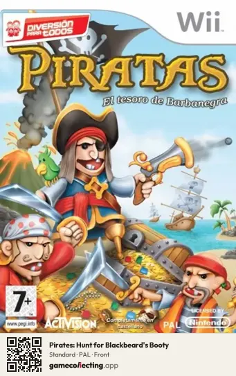 Pirates: Hunt for Blackbeard's Booty Nintendo Wii, PAL box front