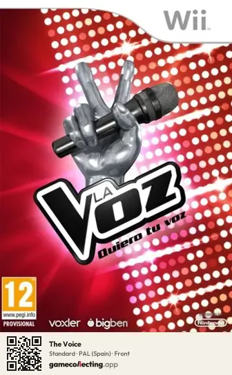 The Voice Nintendo Wii, Spain box front