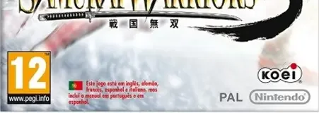 Samurai Warriors 3, the PEGI square on its front