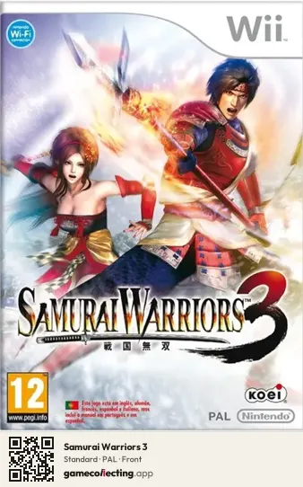 Samurai Warriors 3 Nintendo Wii, PAL box front