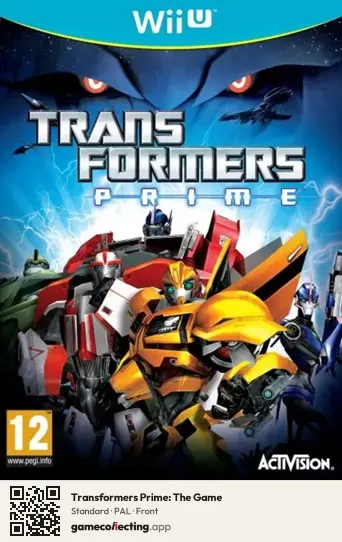 Transformers Prime: The Game Nintendo Wii U, PAL box front