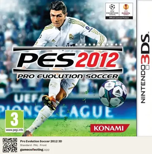 Pro Evolution Soccer 2012 3D Nintendo 3DS, PAL box front