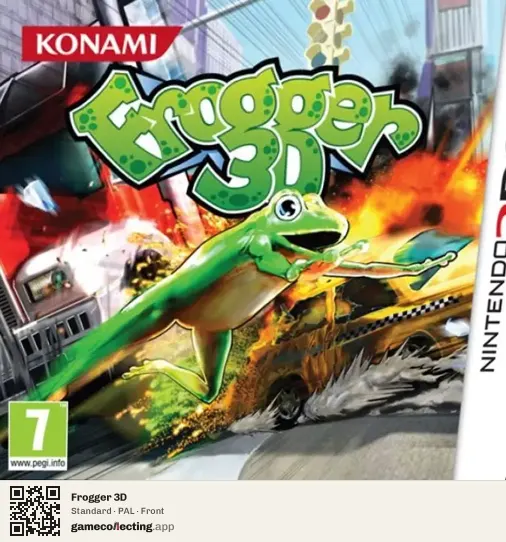 Frogger 3D Nintendo 3DS, PAL box front