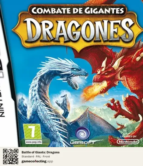 Battle of Giants: Dragons Nintendo DS, PAL box front