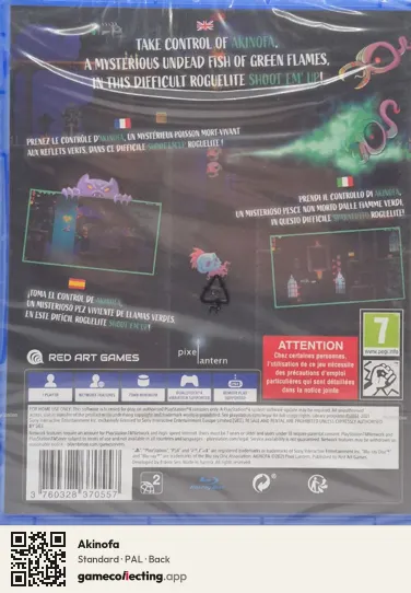 Akinofa PlayStation 4, PAL box back