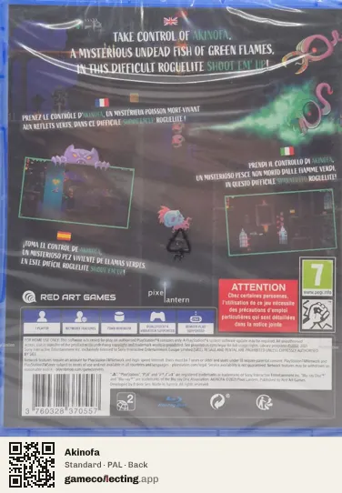 Akinofa PlayStation 4, PAL box back