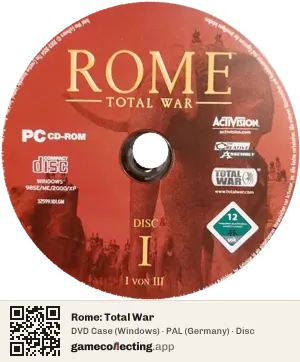 Rome: Total War Computer, PAL disc