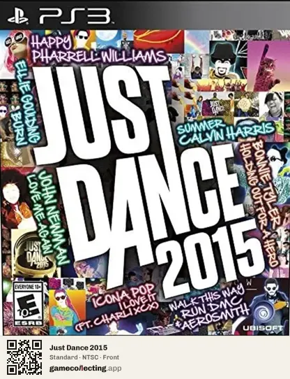 Just Dance 2015 PlayStation 3, NTSC box front