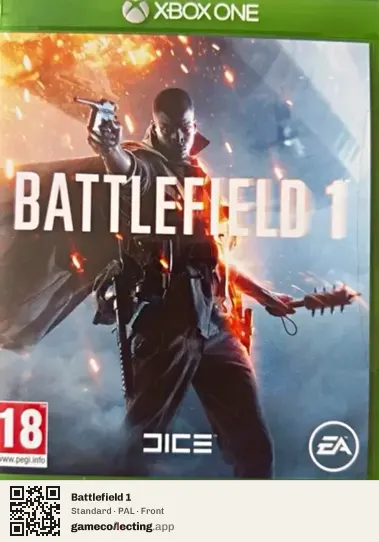 Battlefield 1 Xbox One, PAL box front