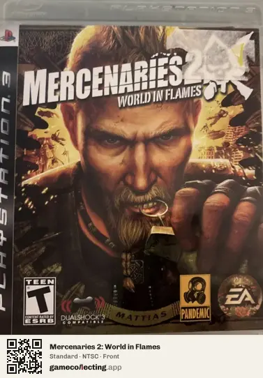 Mercenaries 2: World in Flames PlayStation 3, NTSC box front