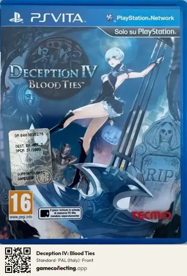 Deception IV: Blood Ties PlayStation Vita, Italy box front
