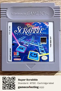 Super Scrabble Game Boy, NTSC cartridge label