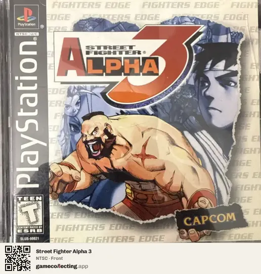 Street Fighter Alpha 3 PlayStation, NTSC box front