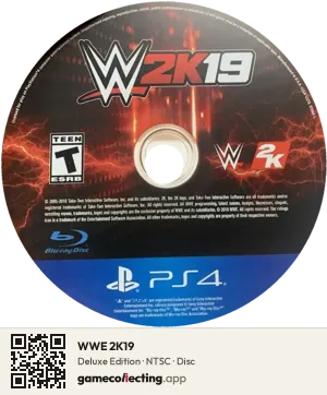 WWE 2K19 PlayStation 4, NTSC disc