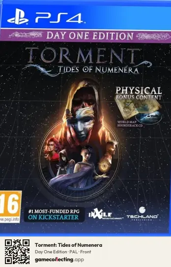 Torment: Tides of Numenera PlayStation 4, PAL box front