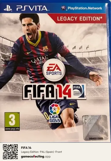 FIFA 14 PlayStation Vita, Spain box front