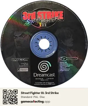 Street Fighter III: 3rd Strike Sega Dreamcast, PAL disc