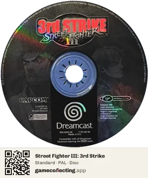 Street Fighter III: 3rd Strike Sega Dreamcast, PAL disc