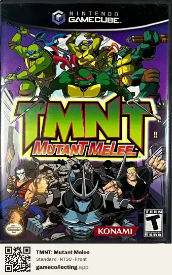 TMNT: Mutant Melee Nintendo GameCube, NTSC box front