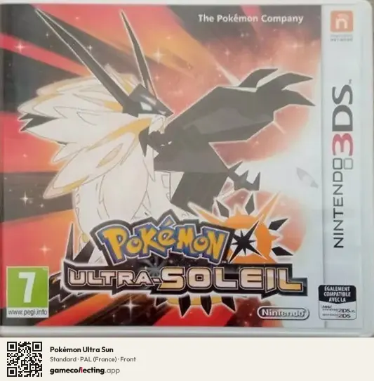 Pokémon Ultra Sun Nintendo 3DS, France box front