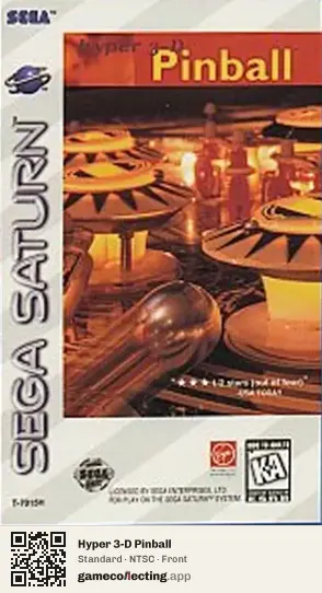 Hyper 3-D Pinball Sega Saturn, NTSC box front