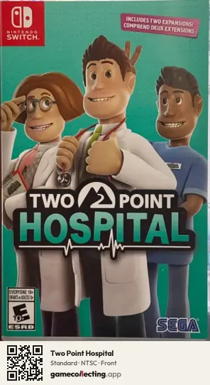 Two Point Hospital Nintendo Switch, NTSC box front