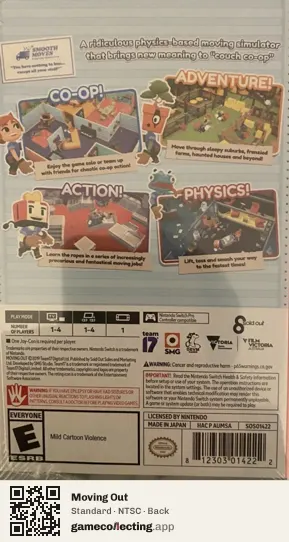 Moving Out Nintendo Switch, NTSC box back