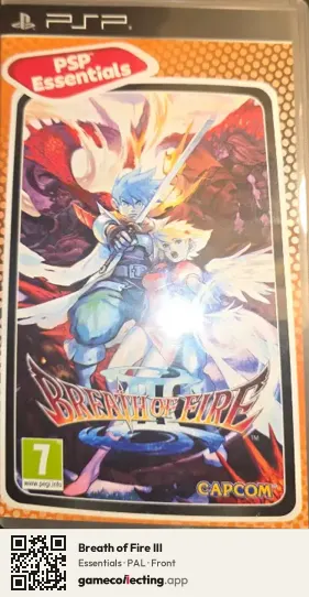 Breath of Fire III PlayStation Portable, PAL box front
