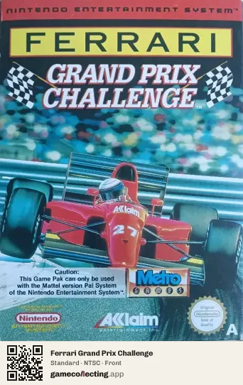 Ferrari Grand Prix Challenge Nintendo Entertainment System, NTSC box front