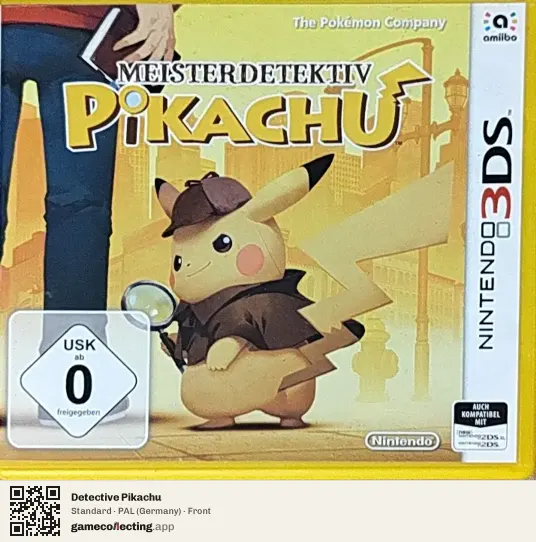 Detective Pikachu Nintendo 3DS, Germany box front