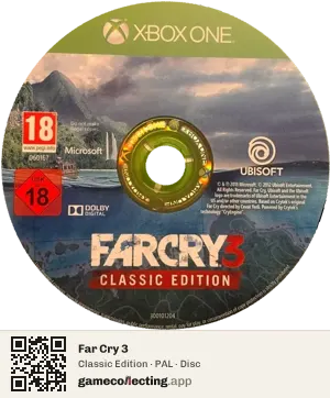 Far Cry 3 Xbox One, PAL disc