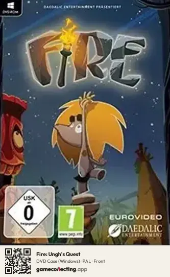 Fire: Ungh's Quest Computer, PAL box front