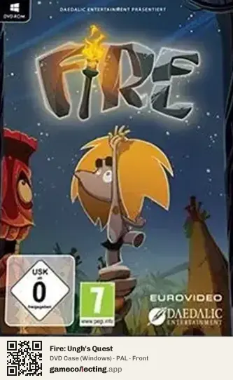 Fire: Ungh's Quest Computer, PAL box front