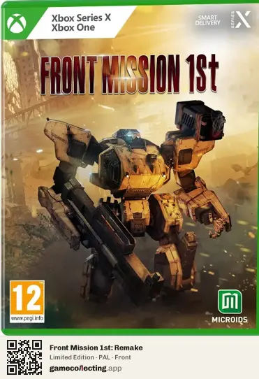 Front Mission 1st: Remake Xbox Series X, PAL box front