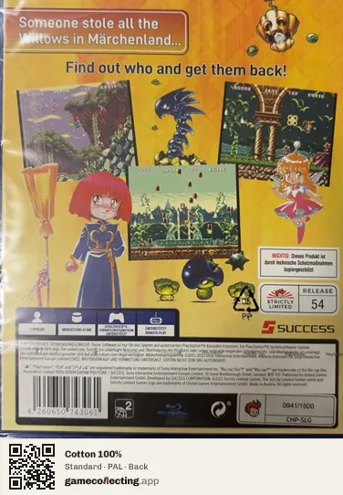 Cotton 100% PlayStation 4, PAL box back