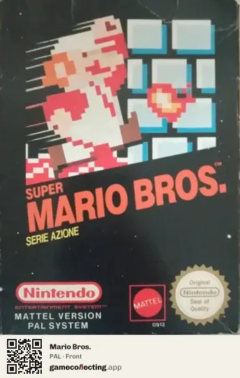 Mario Bros. Nintendo Entertainment System, PAL box front