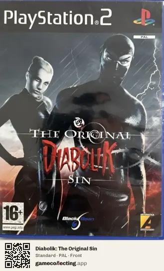 Diabolik: The Original Sin PlayStation 2, PAL box front