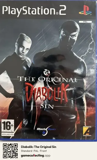 Diabolik: The Original Sin PlayStation 2, PAL box front