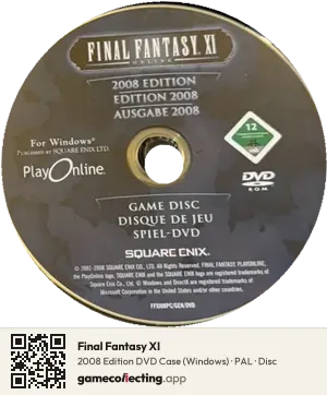 Final Fantasy XI Computer, PAL disc