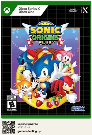Sonic Origins Plus Xbox Series X, NTSC box front