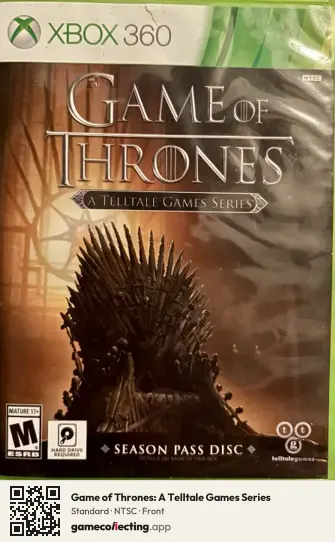Game of Thrones: A Telltale Games Series Xbox 360, NTSC box front