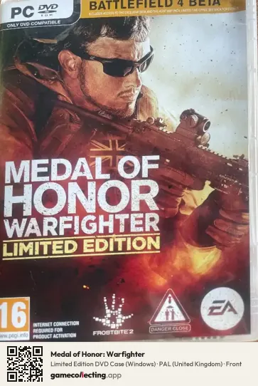 Medal of Honor: Warfighter Computer, United Kingdom box front