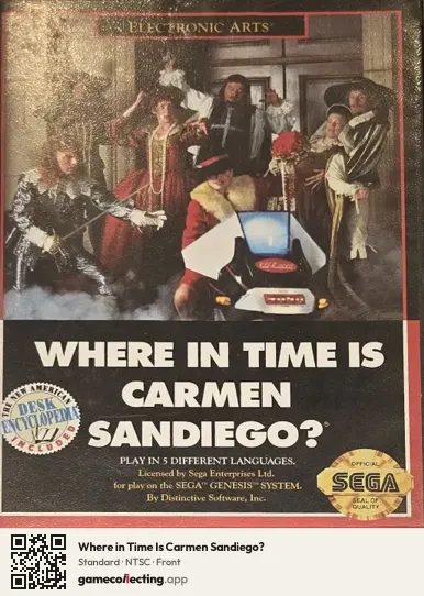 Where in Time Is Carmen Sandiego? Sega Mega Drive / Genesis, NTSC box front