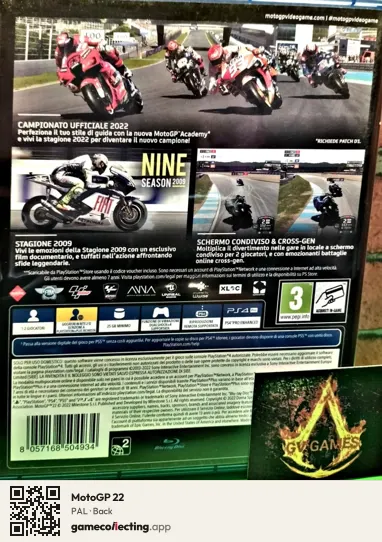 MotoGP 22 PlayStation 4, PAL box back